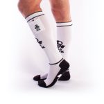 BRUTUS GAS MASK Party Socks w. Pockets White / Black - Image 3