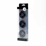 Chubby Rubber Cockring 3-Pack - Black - Image 3