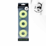 Chubby Rubber Cockring 3-Pack - Glow