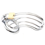Male Chastity Device - Bird Cage - Stainless Steel - Image 4