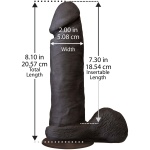 The Realistic Cock - UR3 - 20 cm. (8.00 inch) - Black - Image 3