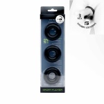 Chubby Rubber Cockring 3-Pack - Black - Image 2