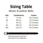 Mister B Leather Belt 5 cm Double Thorn Red 85 M - Image 4